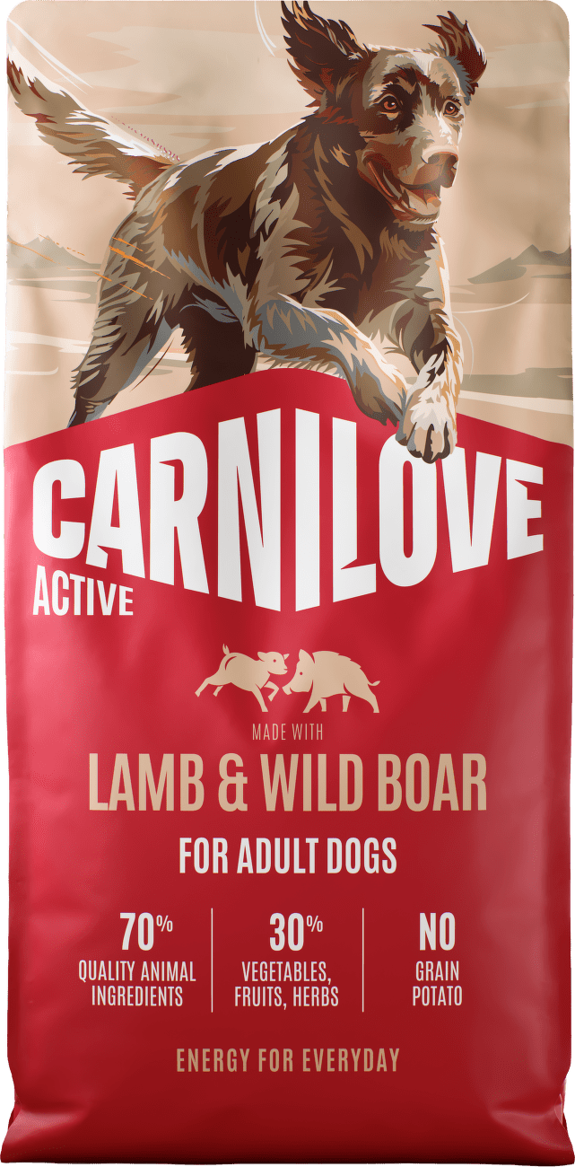 Granule pro aktivní dospělé psy Carnilove jehněčí a divočák 12 kg