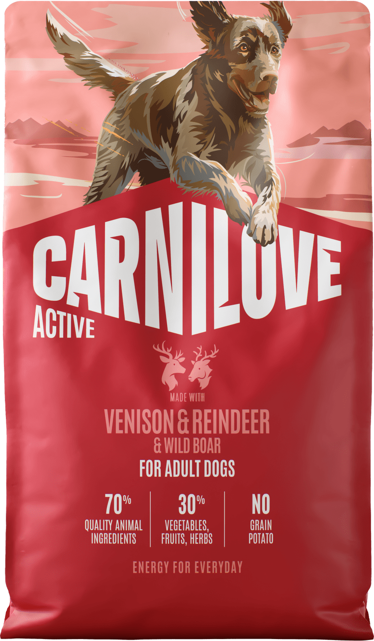 Granule CARNILOVE Active pro dospělé psy zvěřina, sob a divočák 4 kg