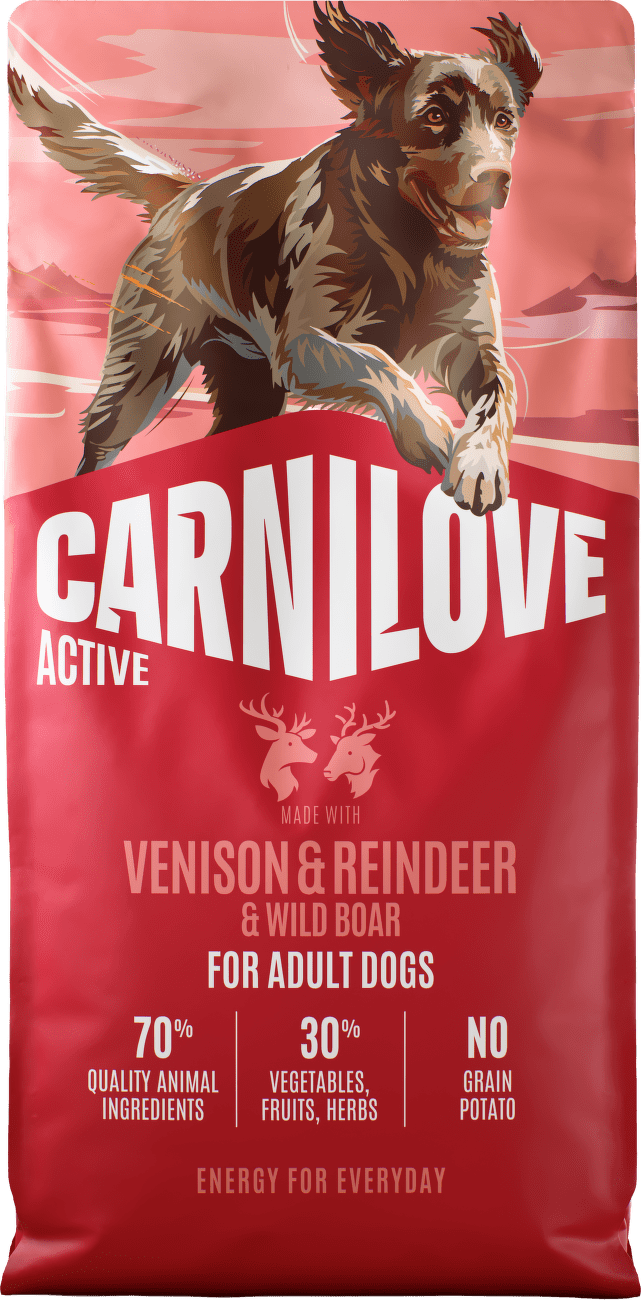 Granule CARNILOVE Active pro dospělé psy zvěřina, sob a divočák 12 kg