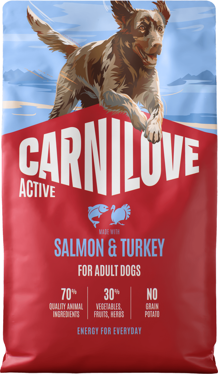 Granule CARNILOVE Active pro dospělé psy losos a krůta 4 kg