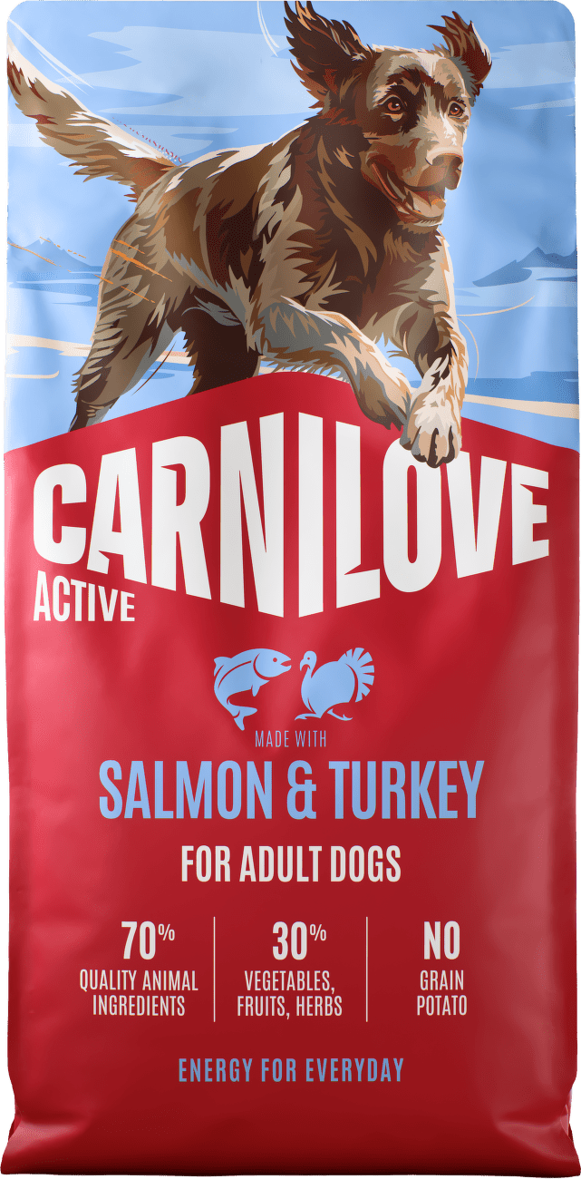 Granule CARNILOVE Active pro dospělé psy losos a krůta 12 kg
