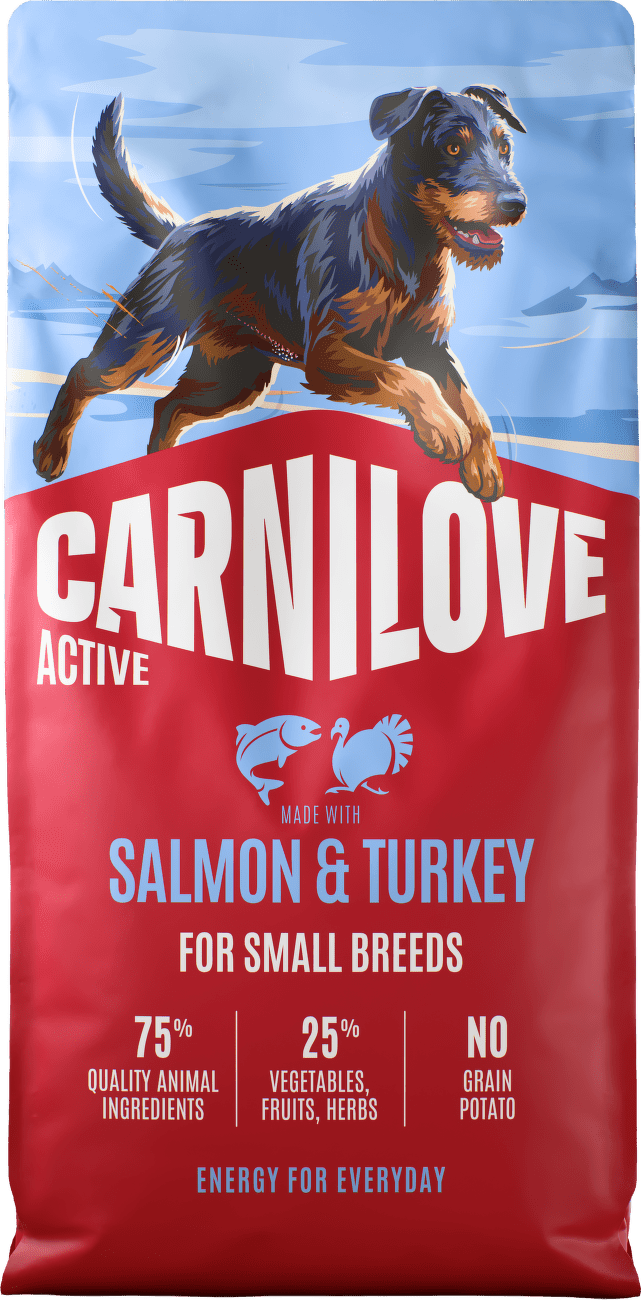 Granule CARNILOVE Active pro dospělé psy malých plemen losos a krůta 12 kg