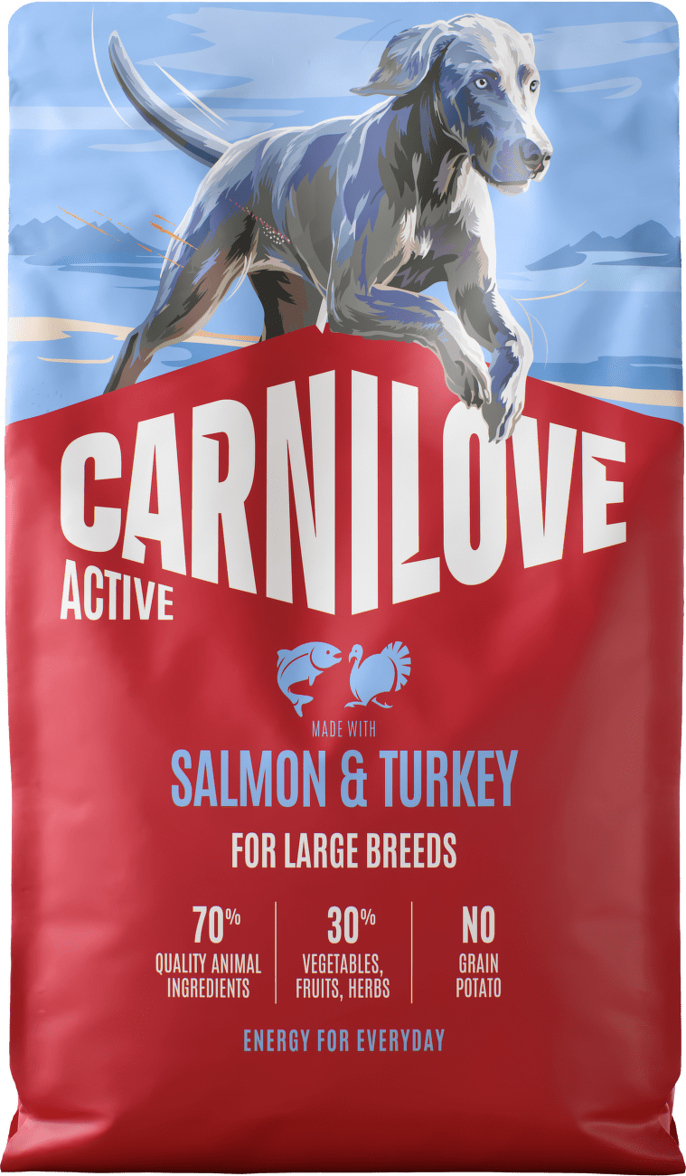 Granule CARNILOVE Active pro dospělé psy velkých plemen losos a krůta 4 kg