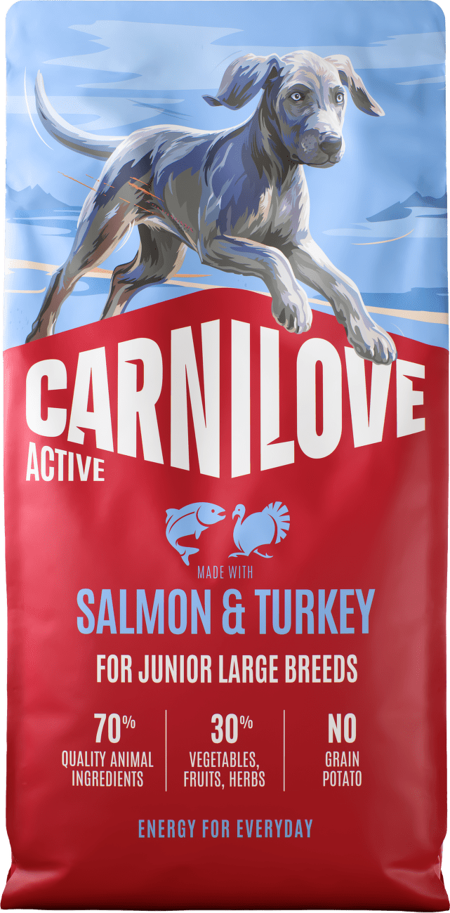 Granule CARNILOVE Active pro mladé psy velkých plemen losos a krůta 12 kg