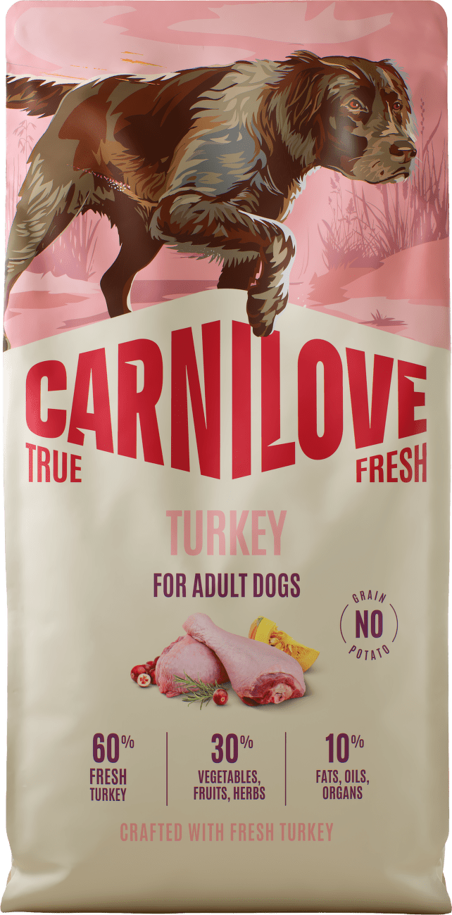 Granule CARNILOVE True Fresh pro dospělé psy krůta 12 kg