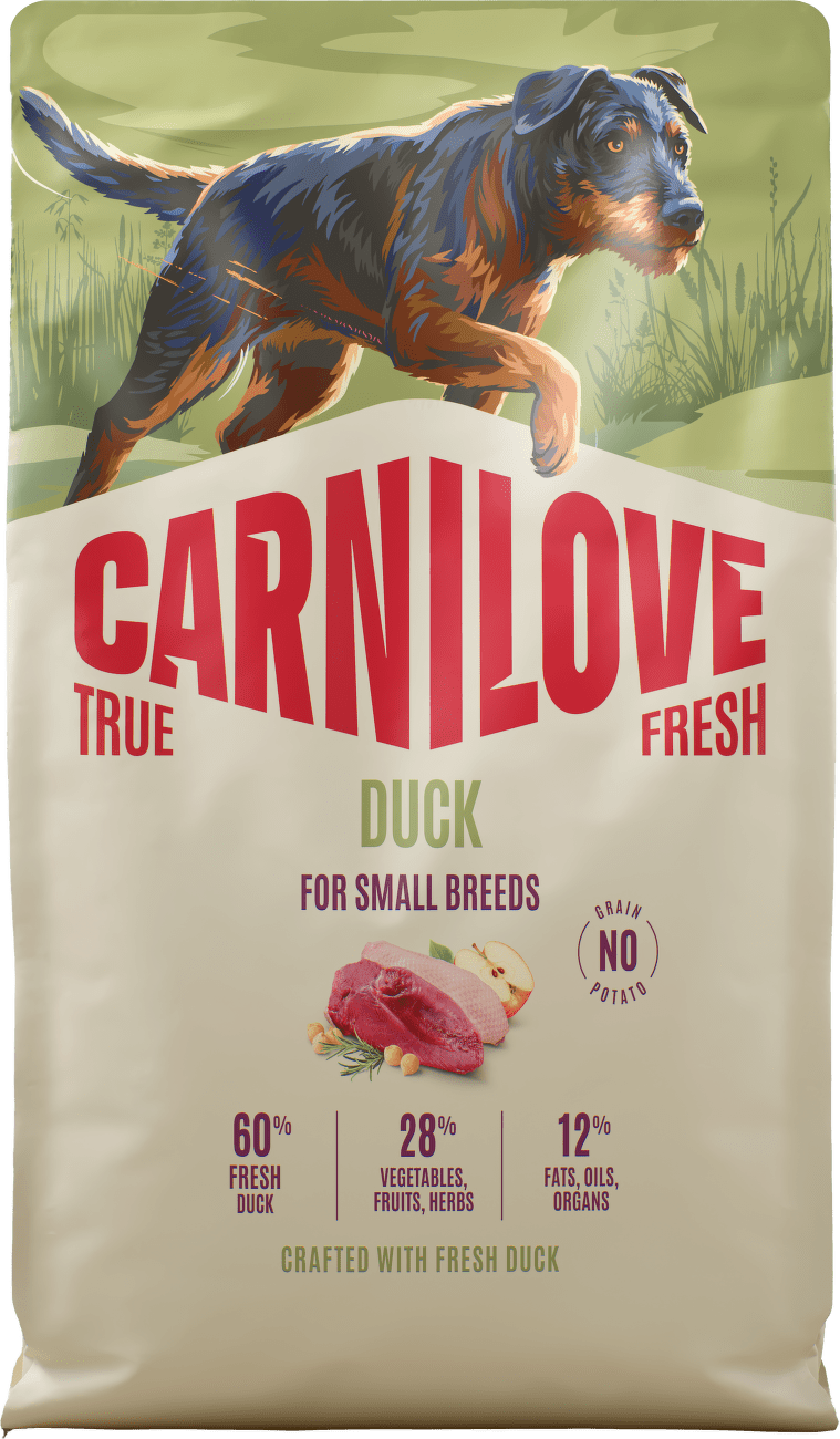 Granule CARNILOVE True Fresh pro malé psy kachna 4 kg