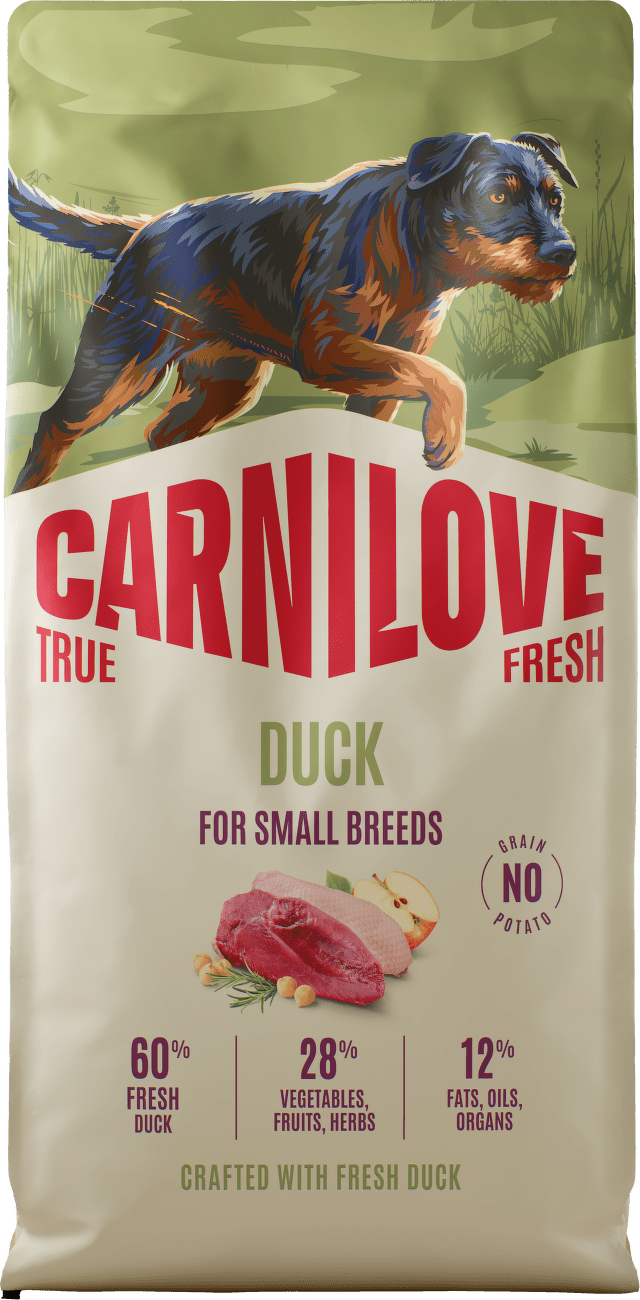 Granule CARNILOVE True Fresh pro malé psy kachna 12 kg