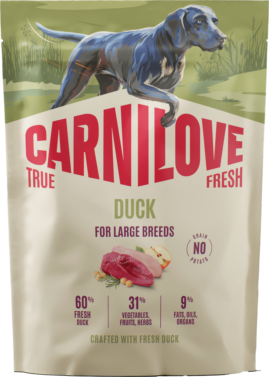 Granule CARNILOVE True Fresh pro dospělé psy velkých plemen kachna 1,5 kg