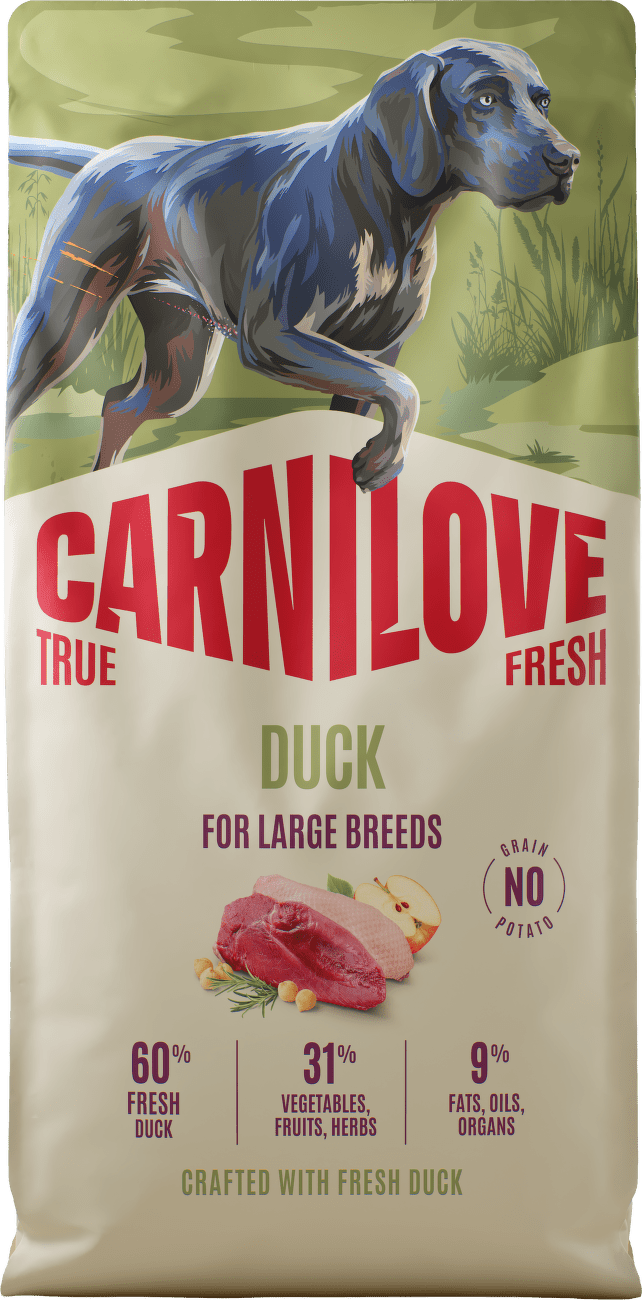 Granule CARNILOVE True Fresh pro dospělé psy velkých plemen kachna 12 kg