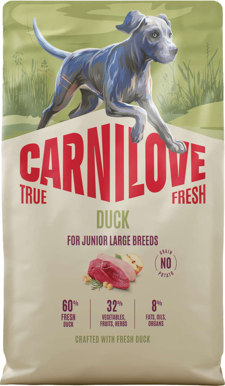 Granule CARNILOVE True Fresh pro mladé psy velkých plemen kachna 4 kg