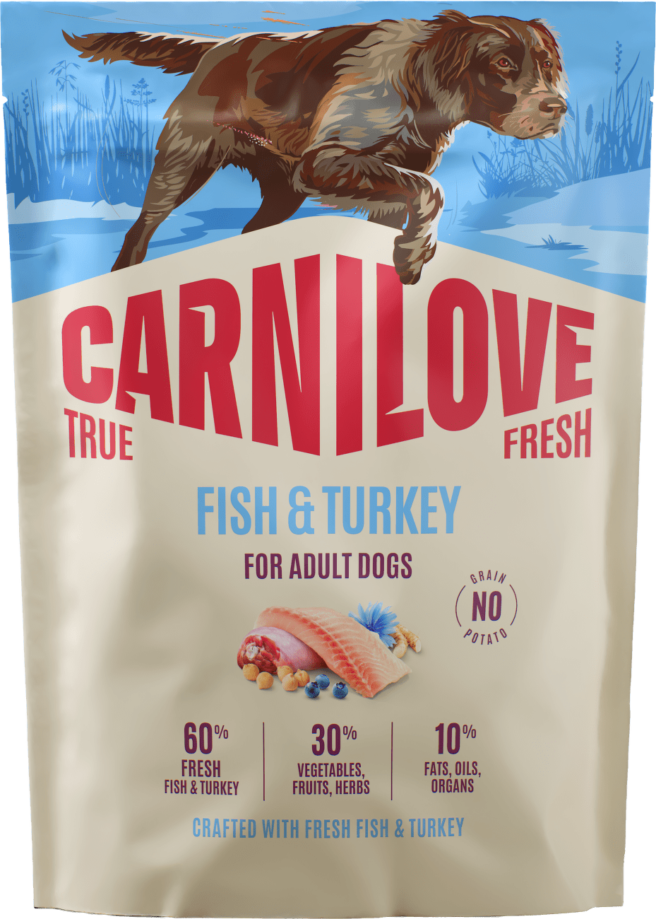 Granule CARNILOVE True Fresh pro dospělé psy ryba a krůta 1,5 kg