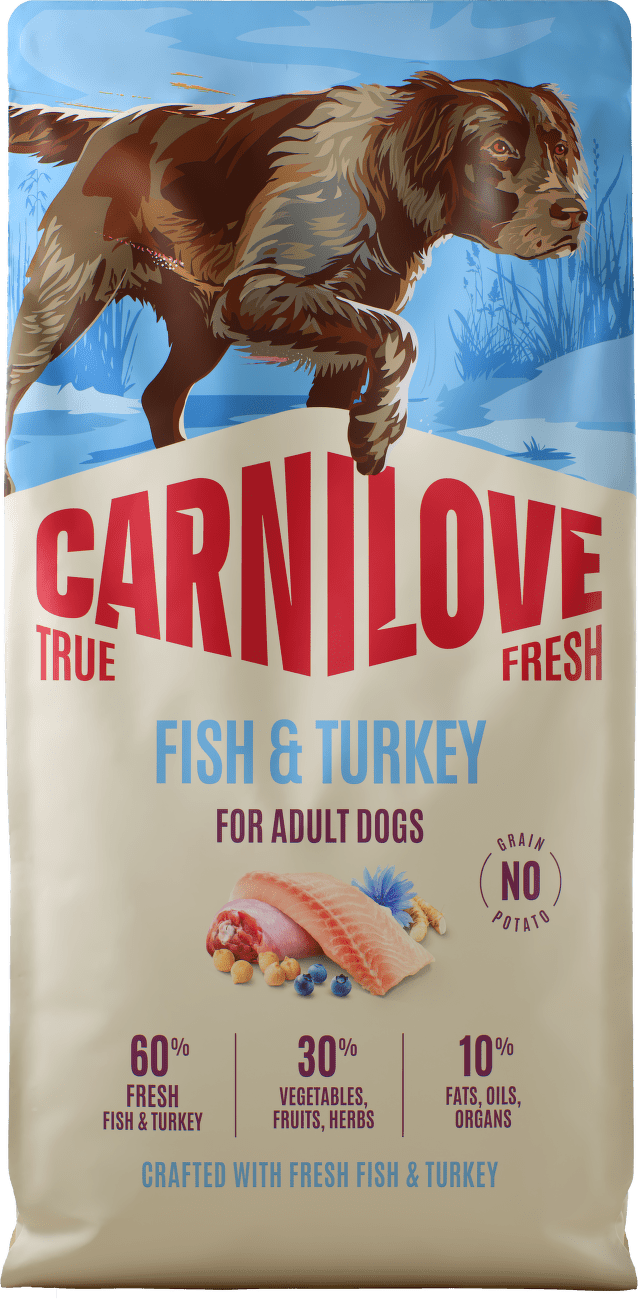 Granule CARNILOVE True Fresh pro dospělé psy ryba a krůta 12 kg
