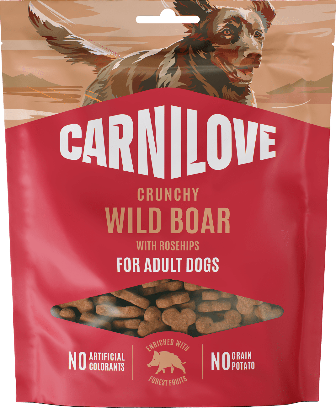 Pamlsek CARNILOVE Crunchy pro dospělé psy divočák se šípky 200 g