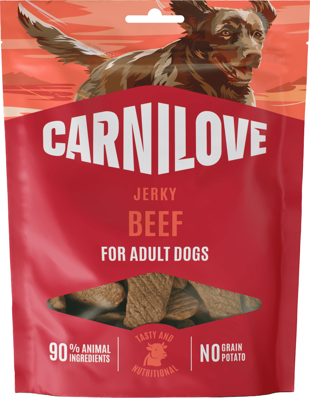 Pamlsek CARNILOVE Jerky pro dospělé psy hovězí 100 g