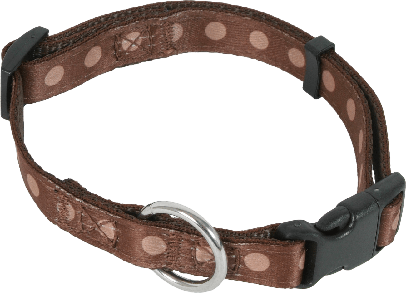 Obojek Dotty 1cm*20-35cm hnědá