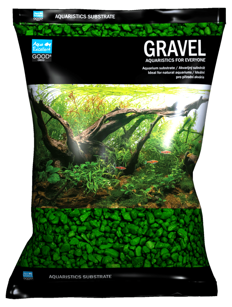 Písek Aqua Excellent zelený 3-6mm 3kg