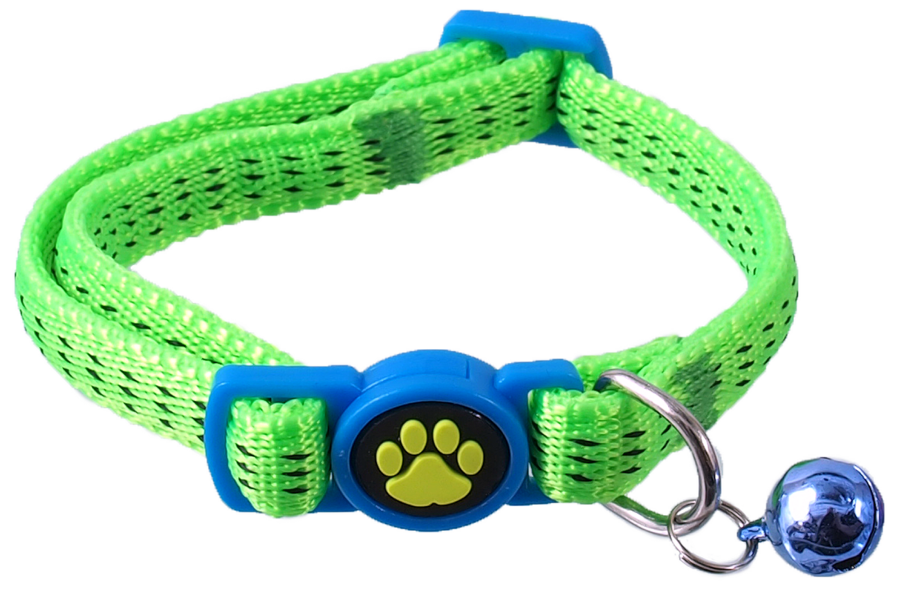 Obojek Magic Cat Nylon XS limetka 1x19-31cm