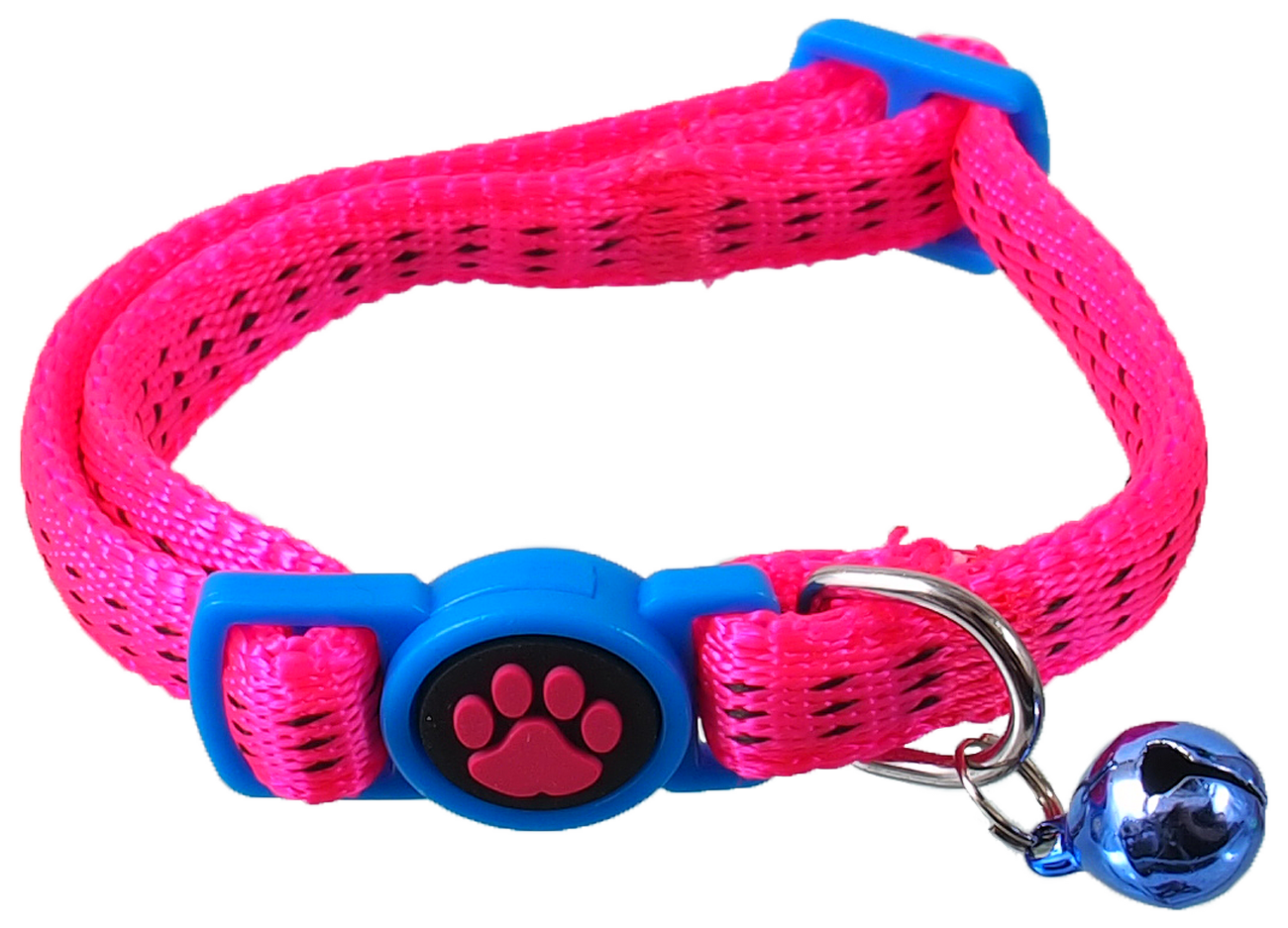 Obojek Magic Cat Nylon XS růžový 1x19-31cm