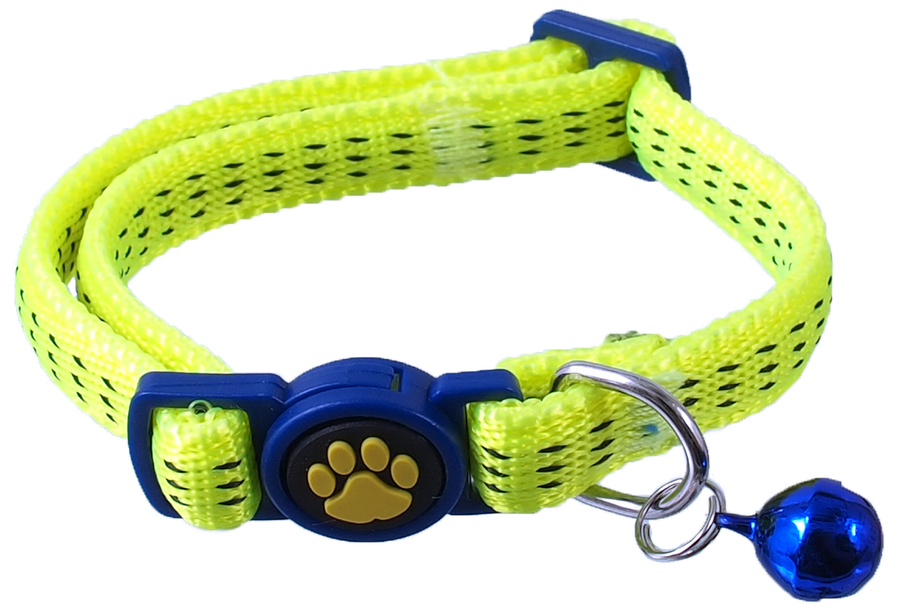 Obojek Magic Cat Nylon XS žlutý 1x19-31cm