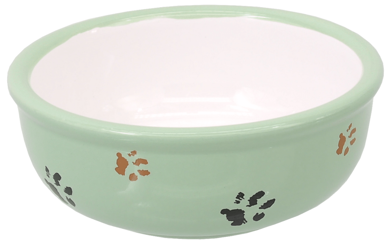 Miska Magic Cat keramická kočicí tlapka zelená 13x5cm 0,33l