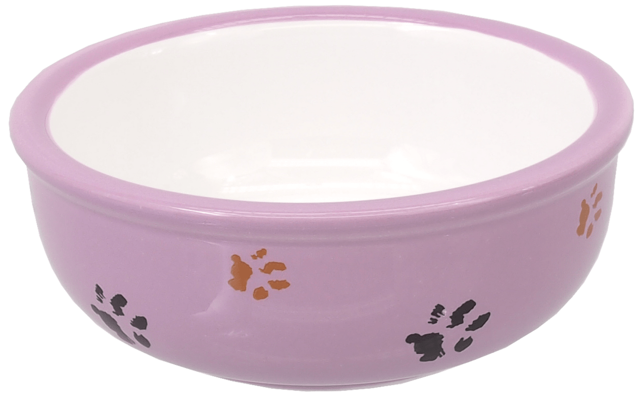 Miska Magic Cat keramická kočicí tlapka fialová 13x5cm 0,33l