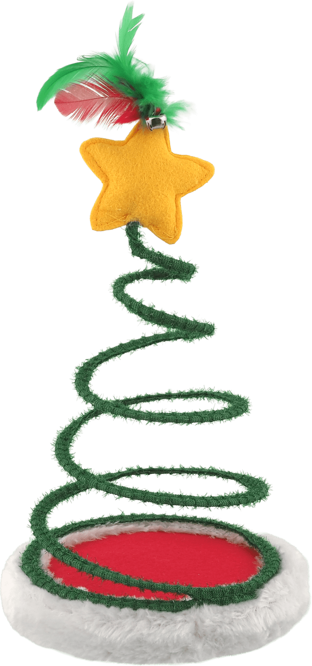 Hračka Magic Cat Winter Tale pružinový stromeček 15x25cm