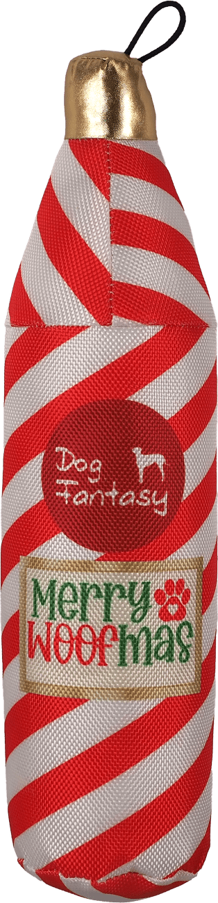 Dog Fantasy hračka fľaška ozdobená 28 cm červeno biela