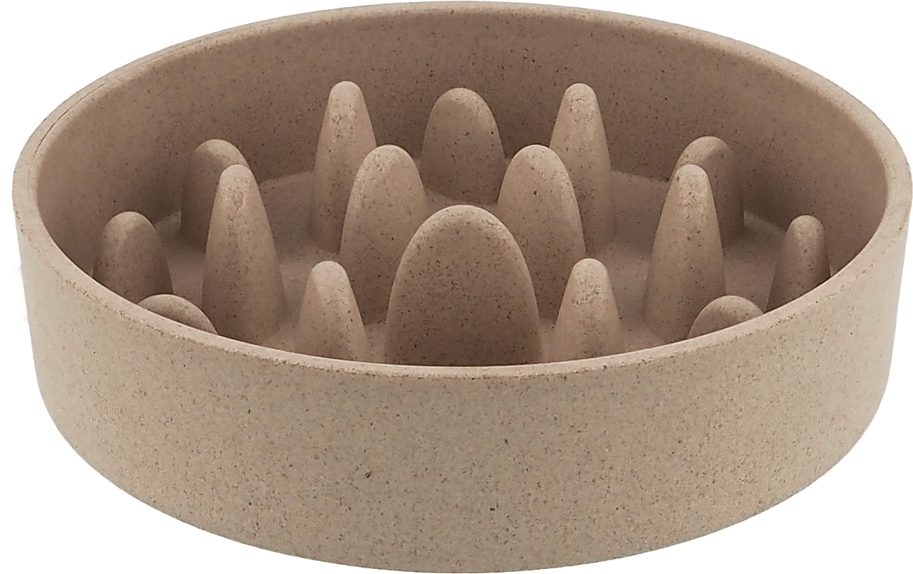 Miska proti hltání Dog Fantasy EcoStyle béžová 14cm 400ml