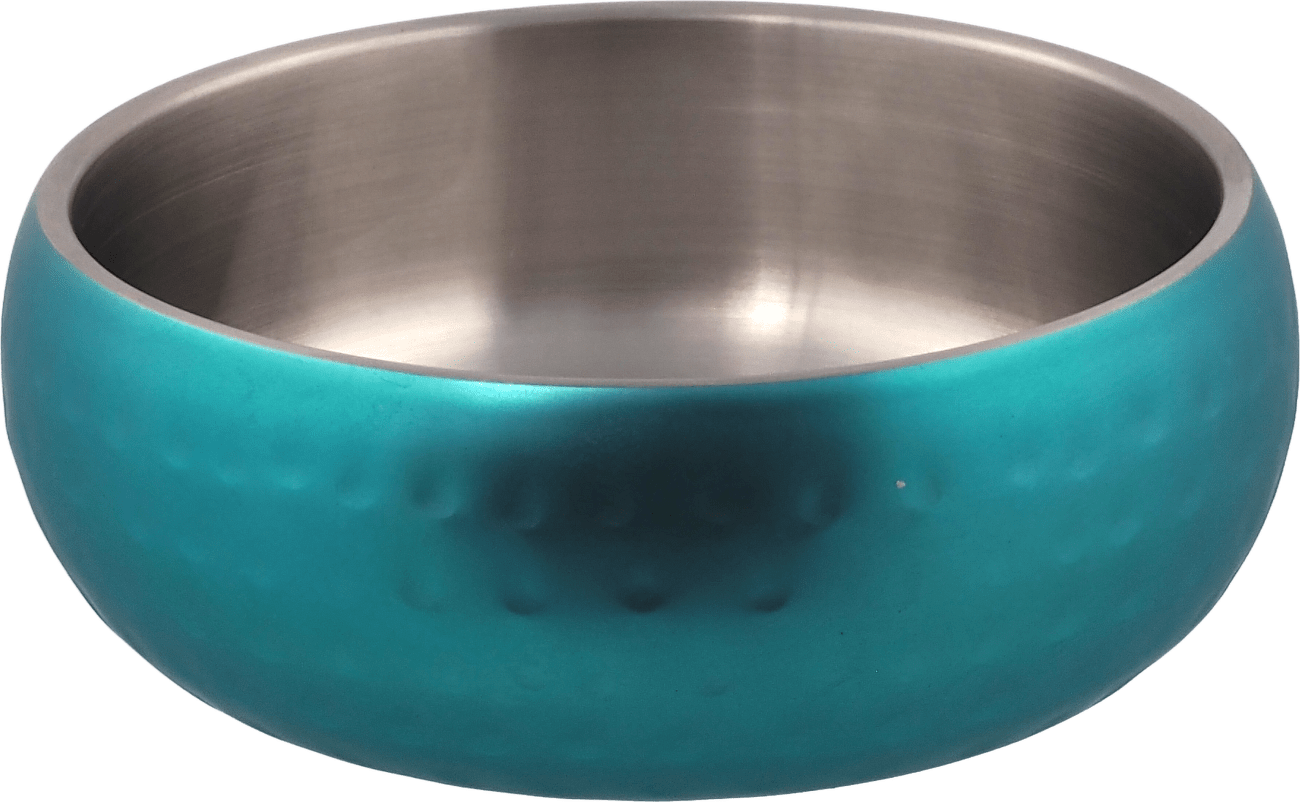 Miska Dog Fantasy s dvojitou stěnou tyrkysová 12cm 376ml
