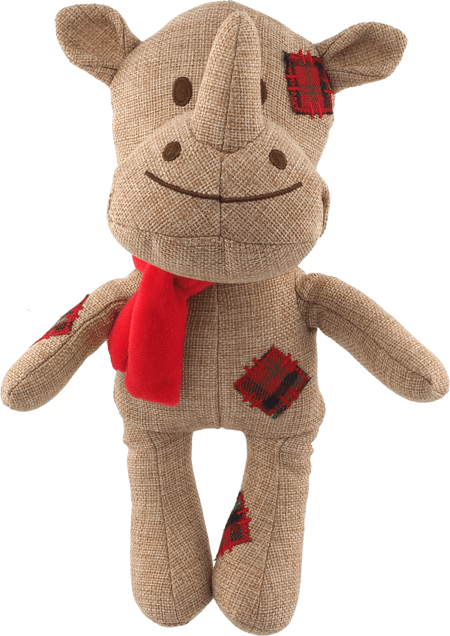 Hračka Dog Fantasy Winter Tale pískací nosorožec z juty 25cm