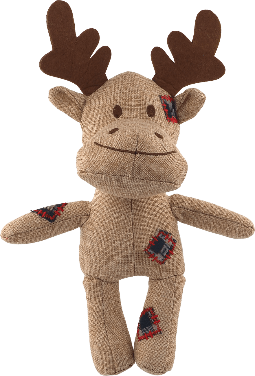 Hračka Dog Fantasy Winter Tale pískací sob z juty 30cm