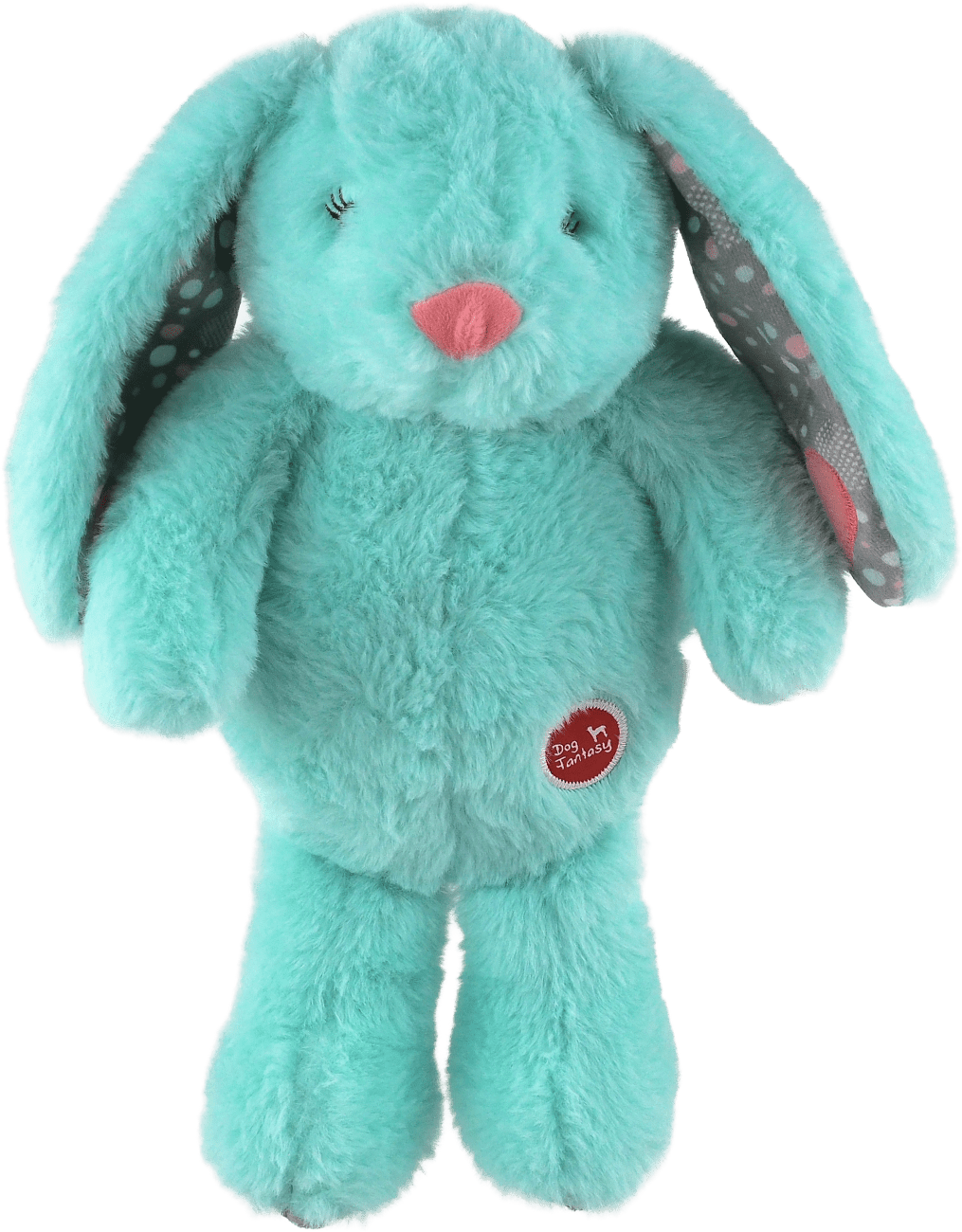 Hračka Dog Fantasy Cuddle zajíček s tlukoucím srdcem tyrkysový 29 cm