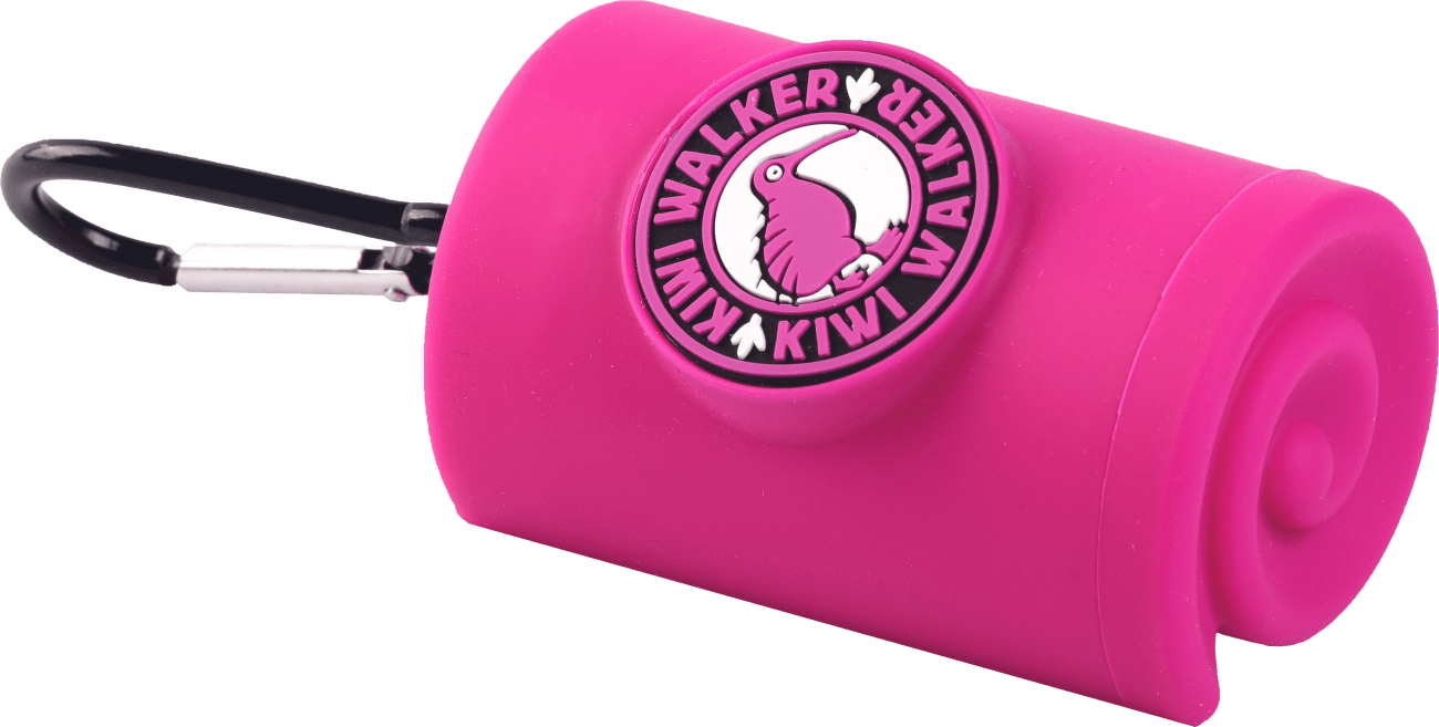 Zásobník Kiwi Walker na sáčky na exkrementy růžový 9cm