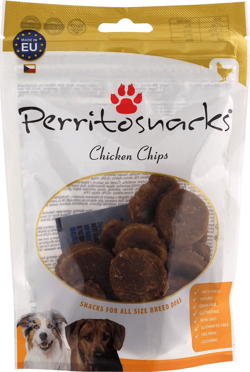Pochoutka Perrito sušené kuřecí chipsy pro psy 100 g