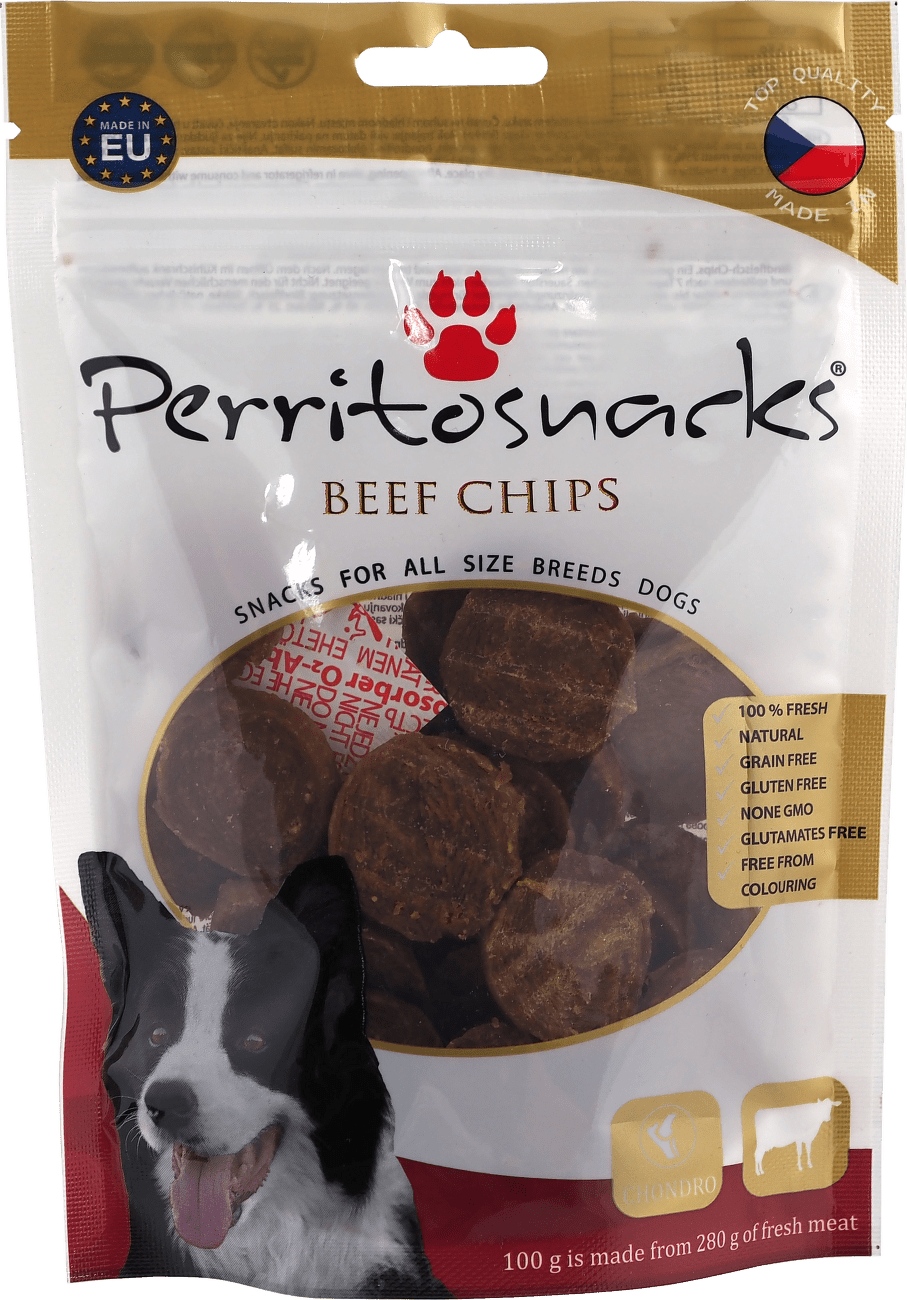 Pochoutka Perrito sušené hovězí kousky pro psy 100 g
