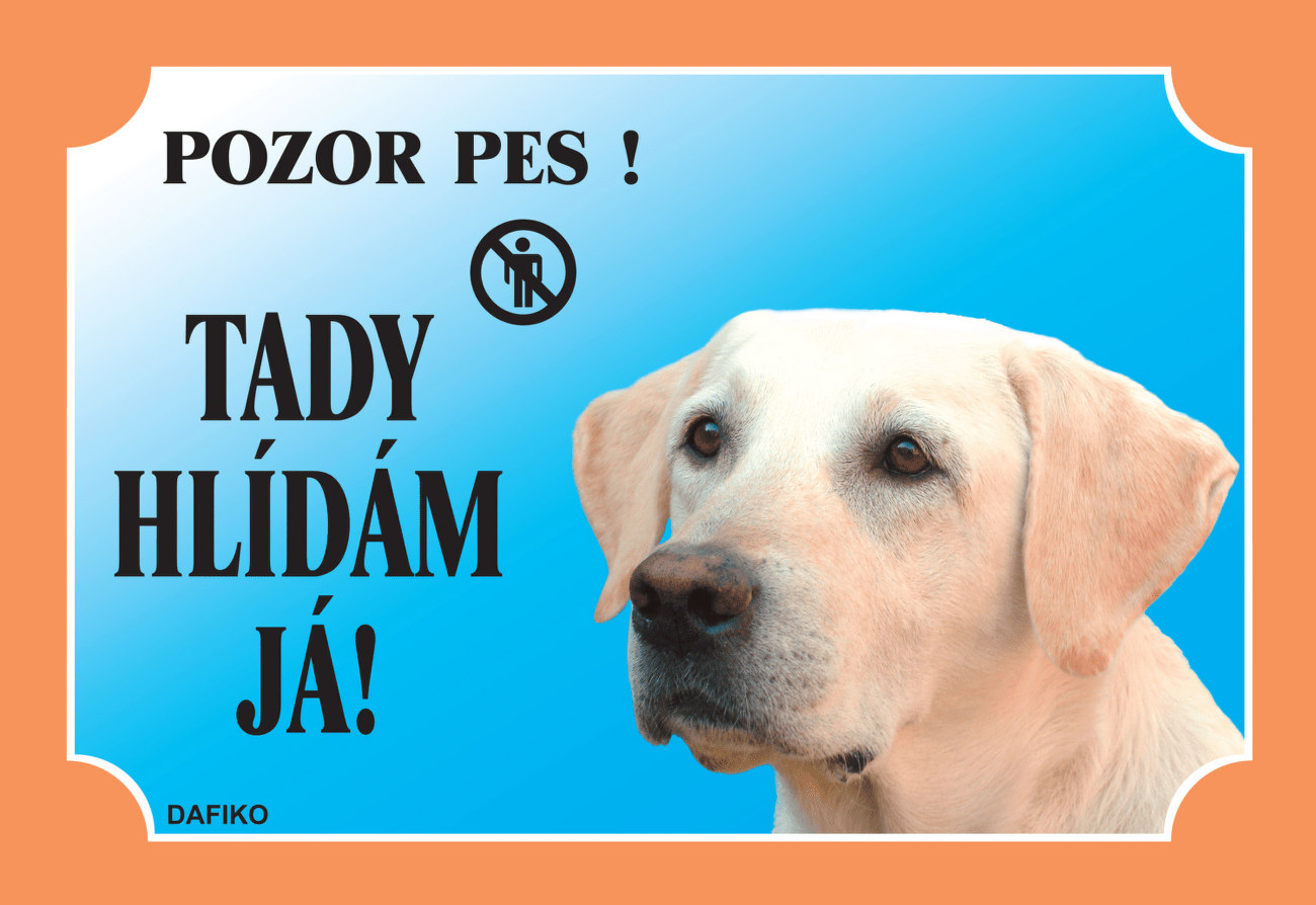 Tabulka Dafiko labradorský retriever světlý