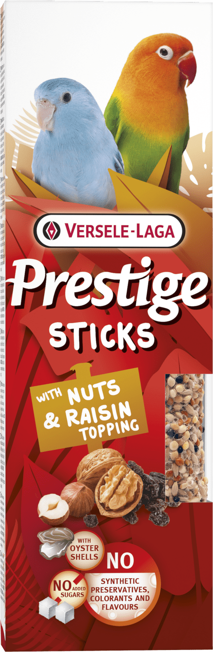 Tyčinky Versele-Laga  Prestige malý papoušek ořechy s rozinkami 60g 2ks