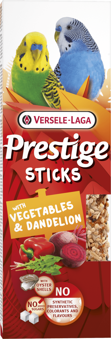 Tyčinky Versele-Laga Prestige malý papoušek zelenina s pampeliškou 60g 2ks