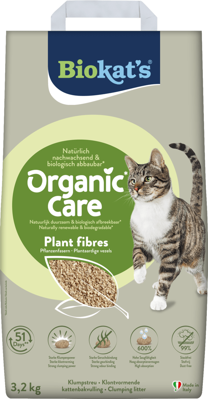 Podestýlka Biokat's Organic Care Plant Fibres 3,2 kg