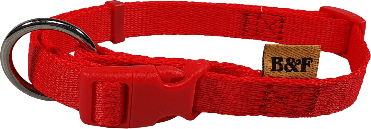 Obojok BaF nylon červený 50cm