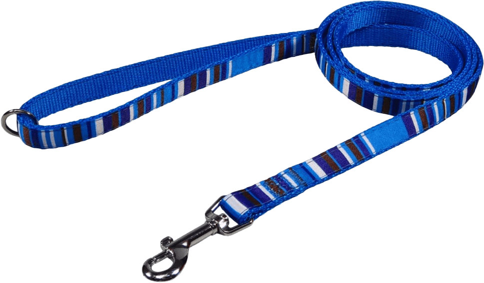 Vodítko BaF nylon proužky modré 1x150cm