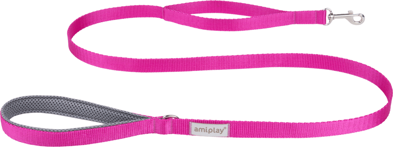 Vodítko pro psy Amiplay Samba růžové M 150 cm × 2 cm