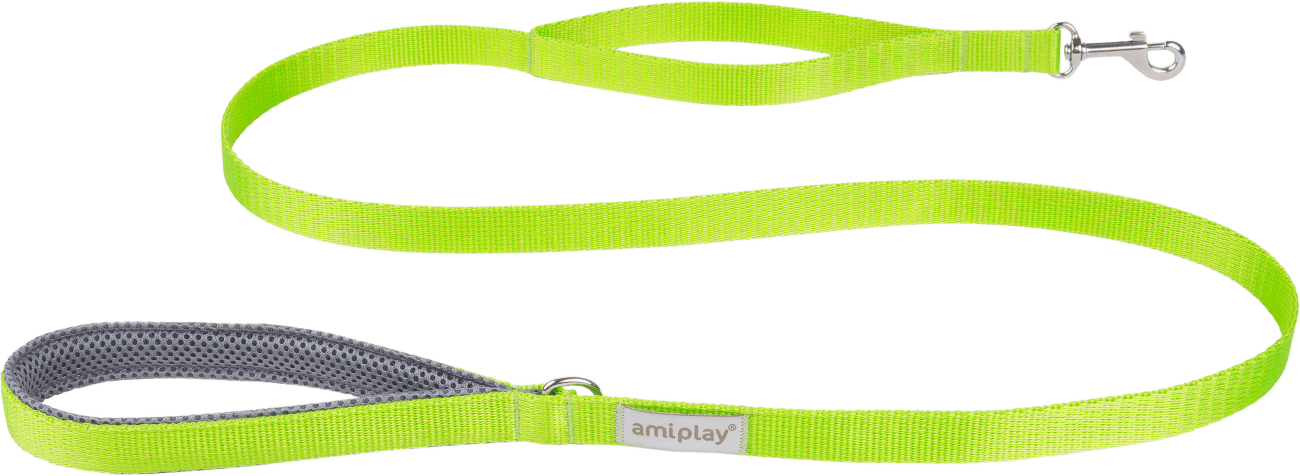 Vodítko pro psy Amiplay Samba zelené L 150 cm × 2,5 cm