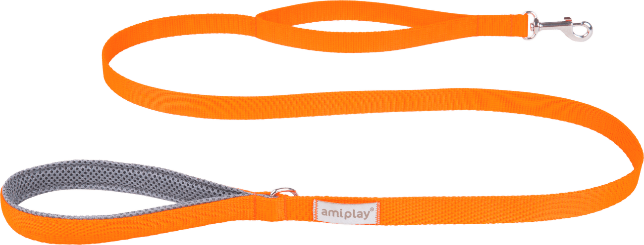 Vodítko pro psy Amiplay Samba oranžové L 150 cm × 2,5 cm