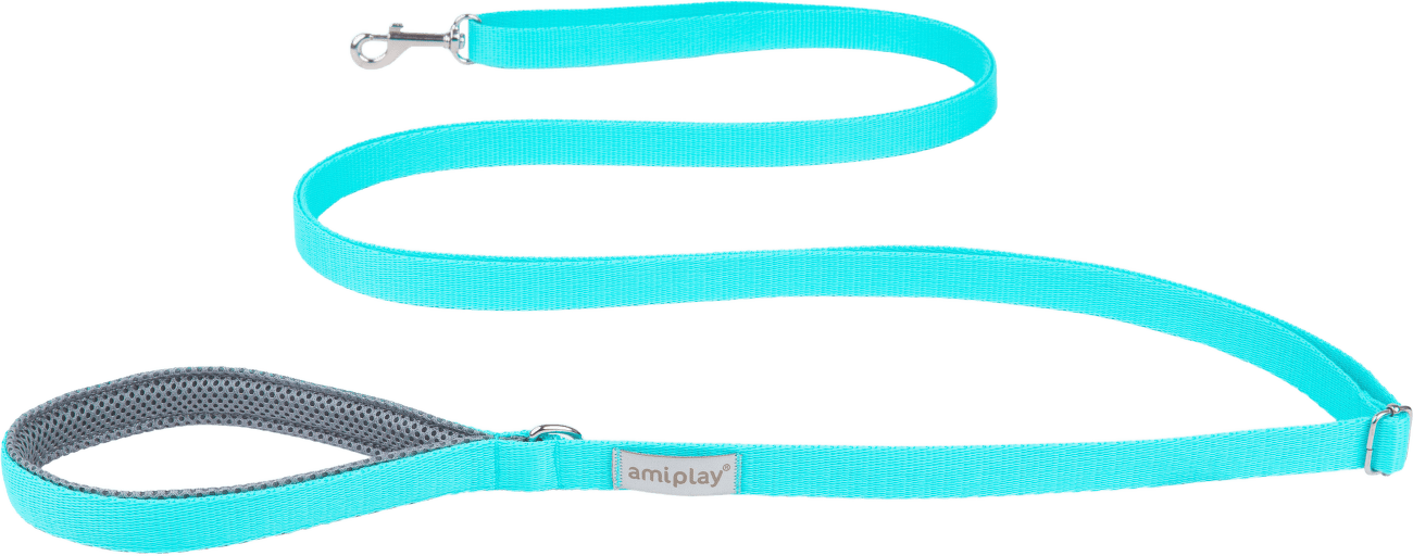 Vodítko pro psy Amiplay Samba Easy Fix nastavitelné modré L 160–300 cm × 2,5 cm