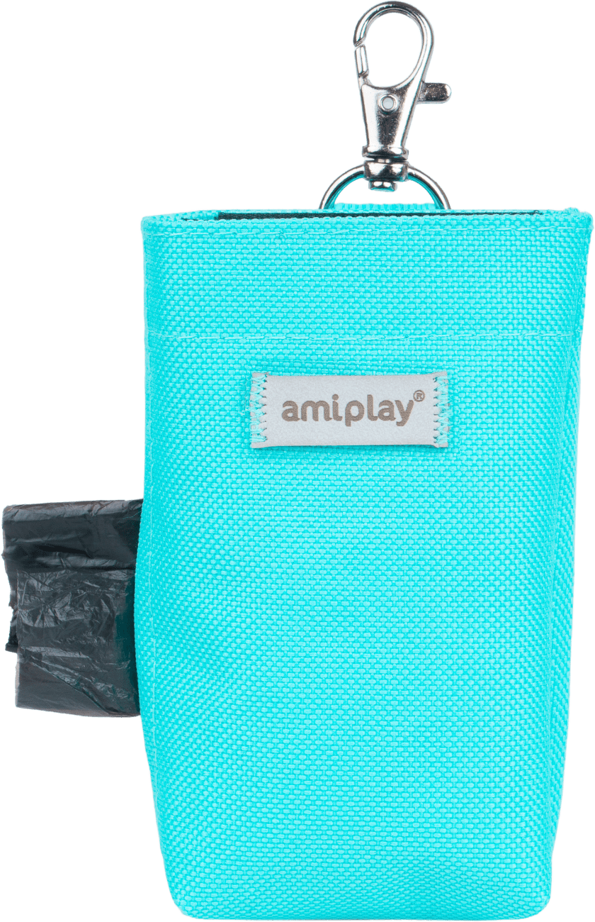 Pouzdro na sáčky na psí exkrementy Amiplay Samba modré 6 × 2 × 11 cm