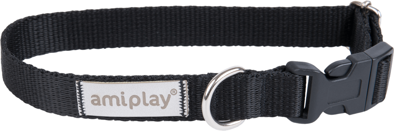 Obojek pro psy Amiplay Samba nastavitelný černý L 35–50 cm × 2,5 cm