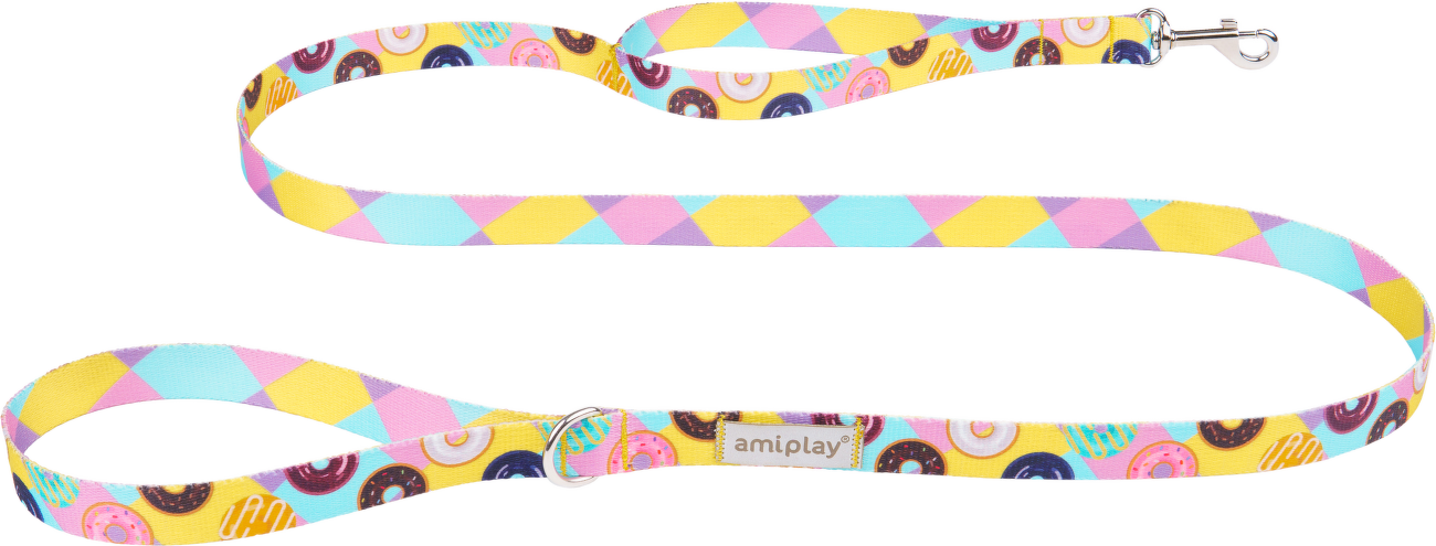 Vodítko pre psov Amiplay BeHappy Donut S 150 cm × 1,5 cm