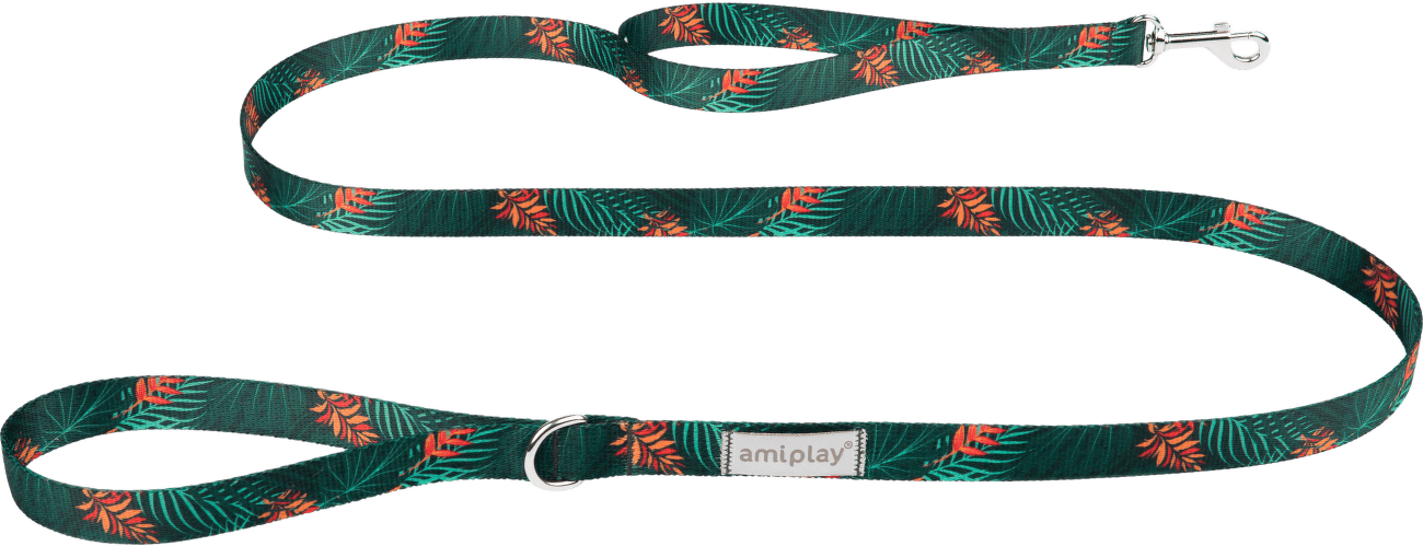 Vodítko pre psov Amiplay BeHappy Jungle S 150 cm × 1,5 cm