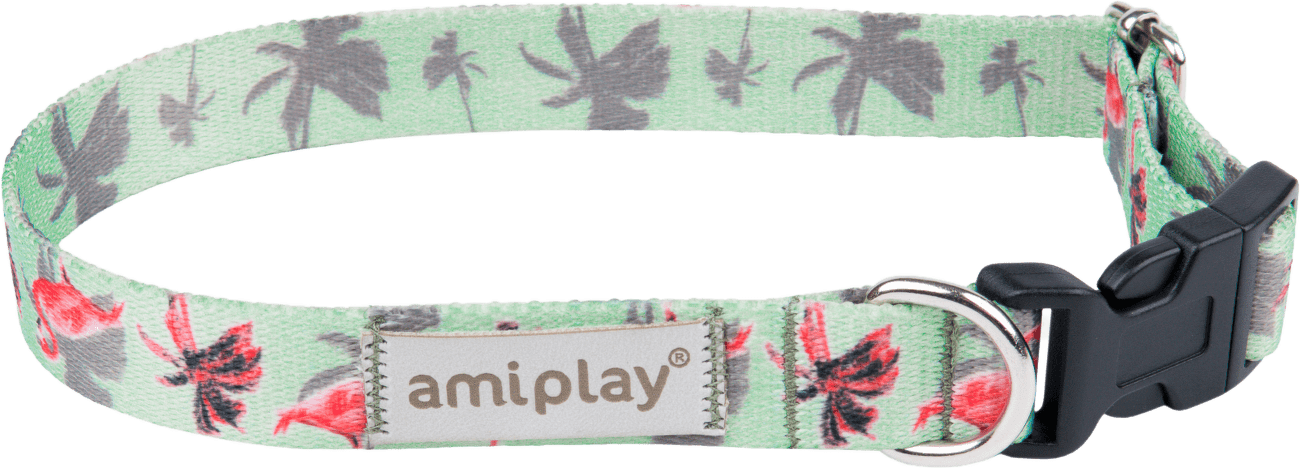 Nastavitelný obojek Amiplay BeHappy Flamingo S 20–35 cm × 1,5 cm
